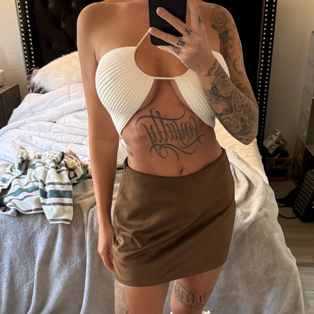 Zara Brown Mini Skirt